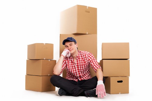 Removal team loading furniture and boxes for a local house move