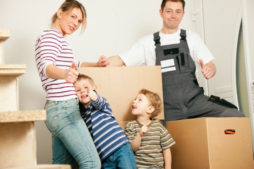 Loading household items into a moving van in South East London
